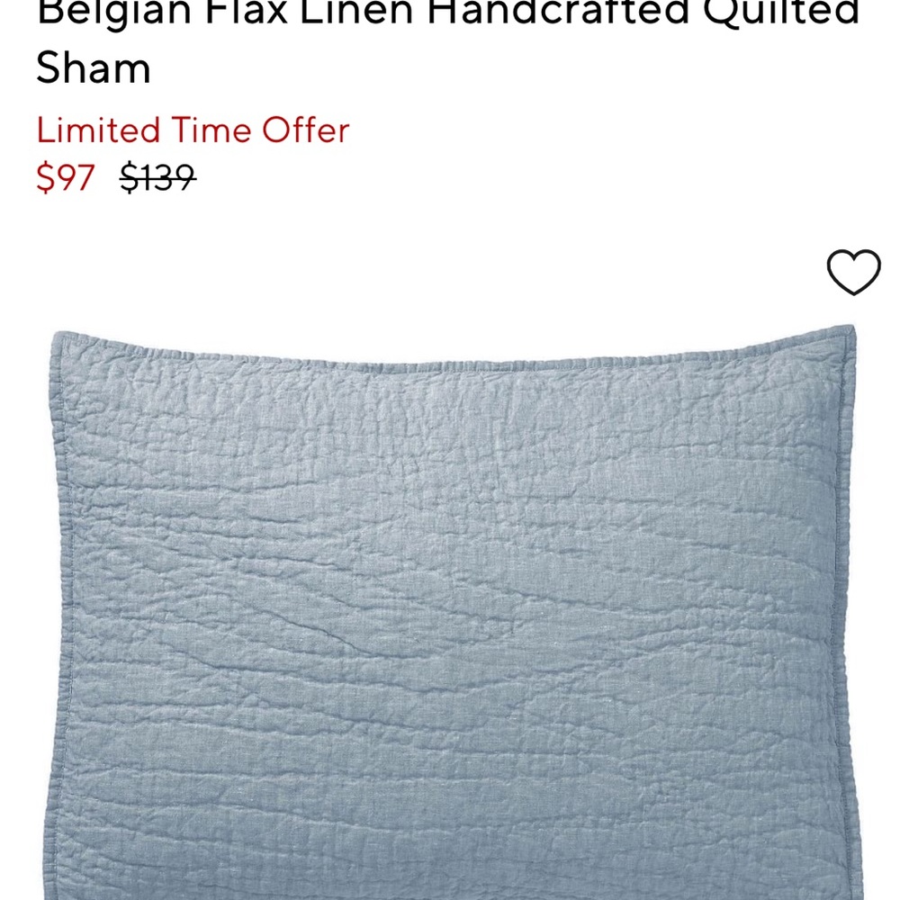 Pottery Barn blue/chambray sham